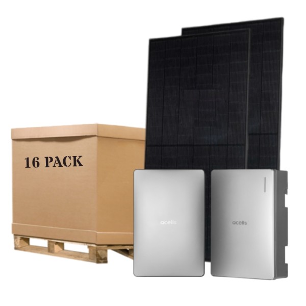 6.4kW QCells Solar Panels with 5kW Hybrid Inverter and 6.8kWh Storage Battery