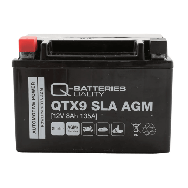  Q-Batteries QTX9 SLA AGM 12V 8Ah 135A Motorcycle Battery