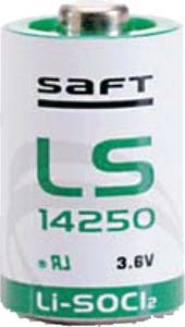 Saft LS 14250 1/2AA Lithium Thionyl Chloride Battery 3.6V 1200mAh