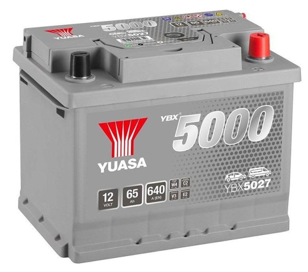 Yuasa Silver YBX5027 62Ah 620A/EN 12 Car Battery Type 027