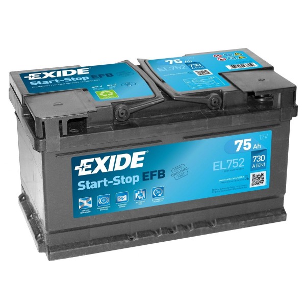 EXIDE EL752 110 EFB Stop / Start Car Battery 