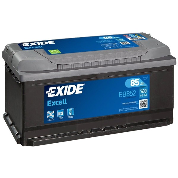 EXIDE EB852 Excell car battery 85AH 760A 019SE / 017SE / 112SE