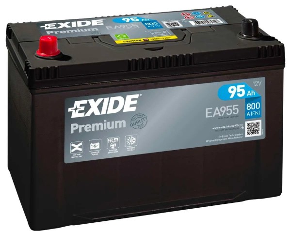 Exide EA955 Premium Carbon Boost 12V 95Ah 800A car battery