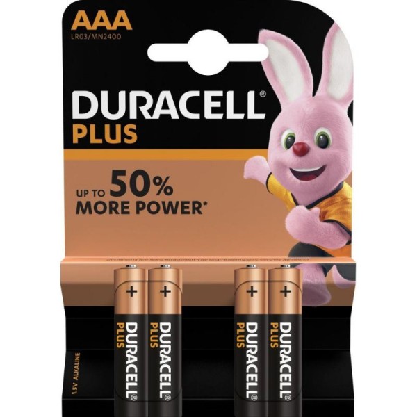 Duracell Plus Power LR3 Micro AAA Battery MN 2400 (Blister of 4)