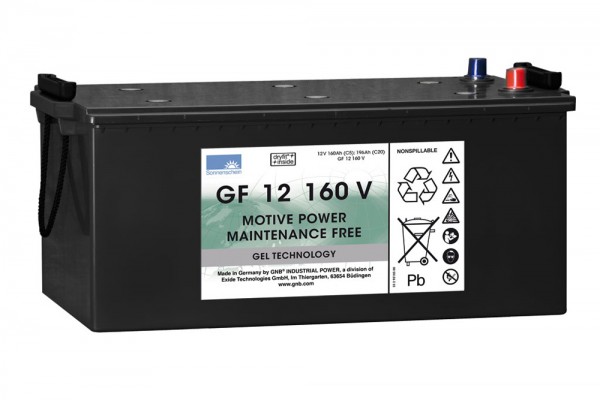 Exide Sonnenschein GF 12 160 V dryfit lead gel traction battery 12V 160Ah (5h) VRLA