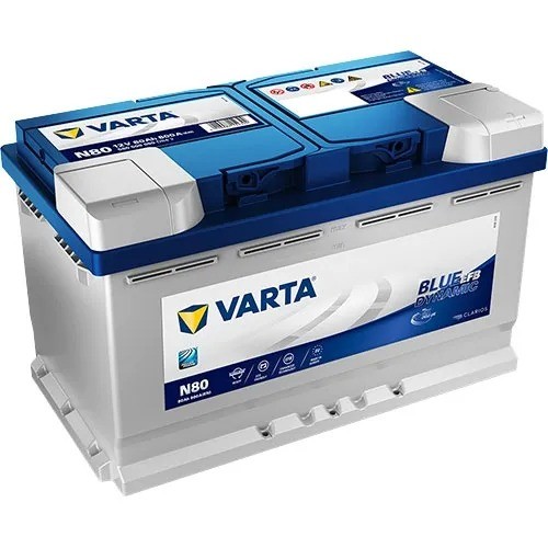 VARTA N80 Blue Dynamic EFB 12V 80Ah 800A car battery start-stop 580 500 080