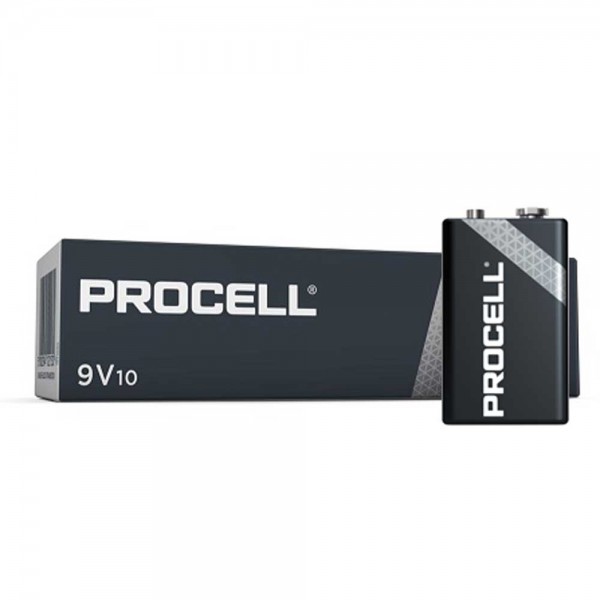 Duracell Procell Alkaline 6LR61 9V battery MN 1604 9V box of 10