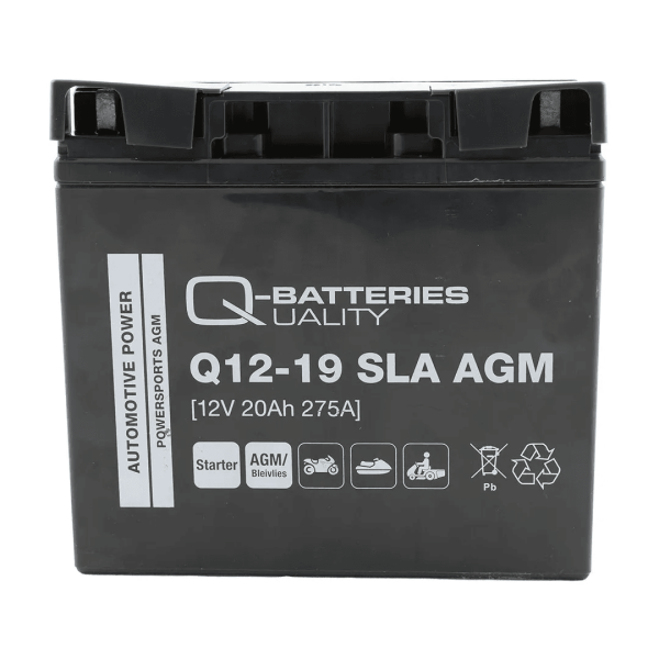 Q-Batteries Q12-19 SLA AGM 12V 20Ah 275A 51913 Motorcycle Battery