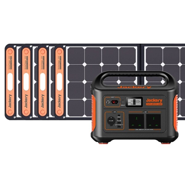 Jackery Explorer 1000 Portable Power Station + 4 X 100W Solar Panel