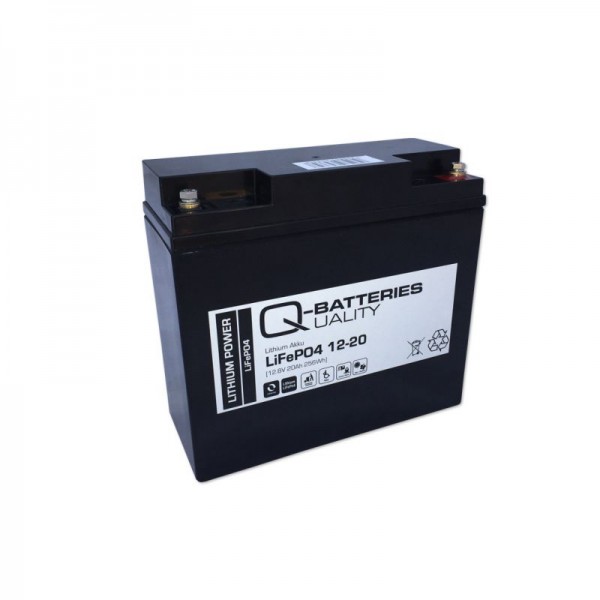 Q-Batteries lithium battery 12-20 12.8V 20Ah 256Wh LiFePO4 - GOLF / MOBILITY