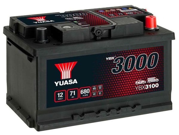 Yuasa YBX3100 71Ah 680A/EN 12V Car Battery Type 100