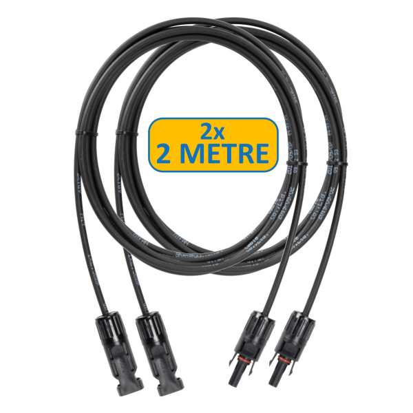 Staubli MC4 Pre terminated cable 2m (Pack of 2) - MC4-2M-2