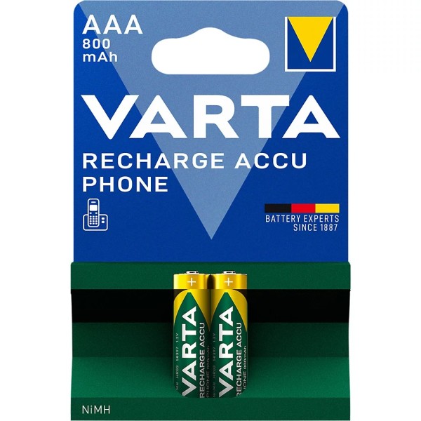 Varta Recharge Power Micro AAA NiMH 800mAh (2 Blister)