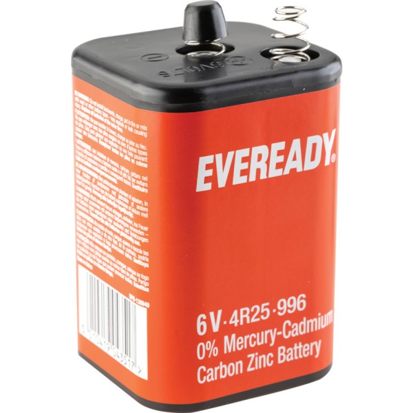 PJ996/4R25 6V Eveready Zinc Chloride Lantern Battery