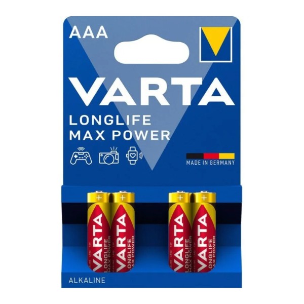 Varta Longlife Max Power Alkaline battery AAA 4703 LR03, pack of 4