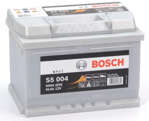 Bosch S5 004 car battery 12V 61Ah 600A