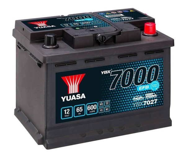 Yuasa YBX7027 12V 65Ah 600A EFB Start Stop Battery