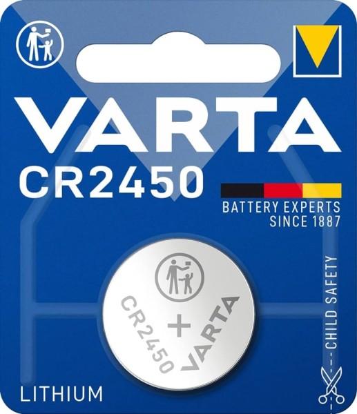 Varta Electronics CR2450 Lithium Button Cell 3V, pack of 1