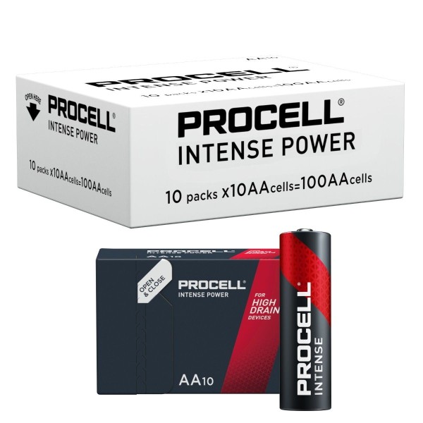 Duracell Procell Intense AA Bulk Pack of 100 Alkaline battery LR6 Mignon MN 1500 1,5V