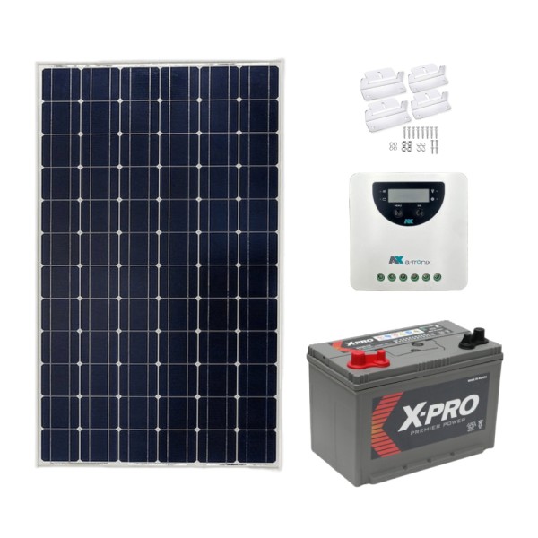 175W CCTV Off-grid Solar Power Kit with MPPT and Leisure Battery