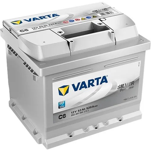 VARTA C6 Silver Dynamic 12V 52Ah 520A car battery