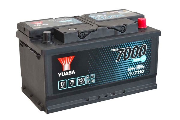Yuasa YBX7110 Start-Stop EFB 12V 75Ah 730A/EN Car Battery Type 110