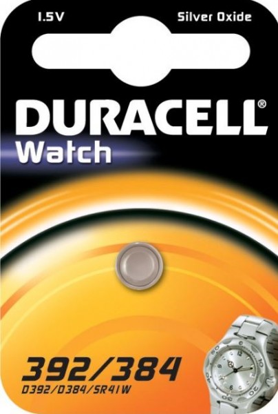 Duracell D 392/384 SR41 Watch button cell silver oxide 45mAh 1.55V (1 blister)