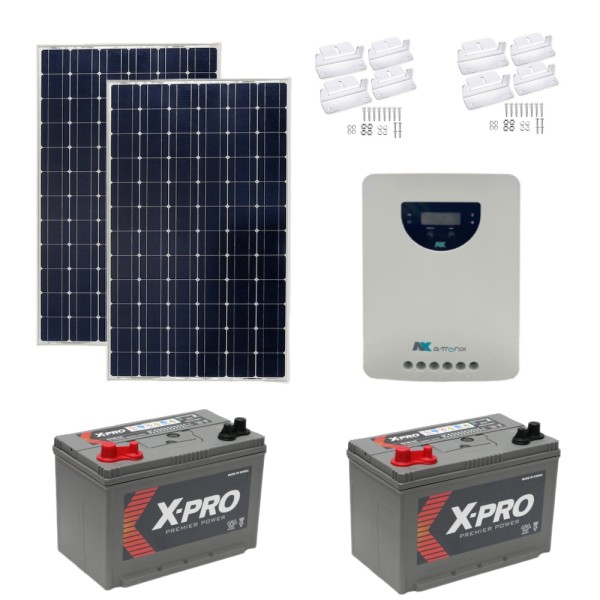 430W CCTV Off-grid Solar Panel Kit with MPPT and Leisure Battery