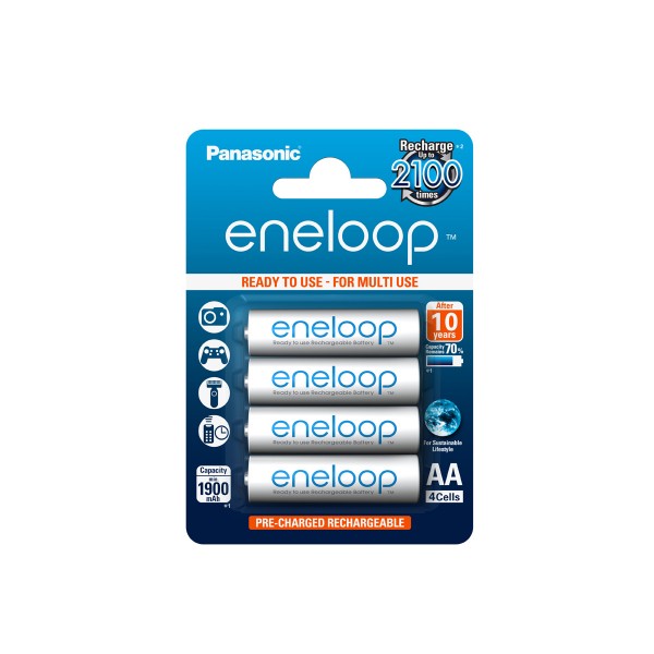 Eneloop Battery BK-3MCCE AA 1900mAh Ready to use (Blister of 4)