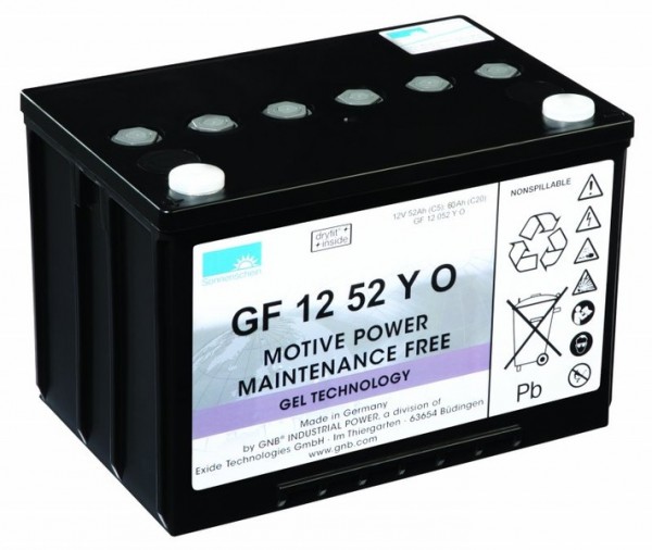 Exide Sonnenschein GF 12 052 Y O dryfit lead gel traction battery 12V 52Ah (5h) VRLA