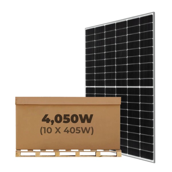 4kW JA Solar Panel Kit of 10 x 405W Mono PERC Half-Cell Silver Frame Rigid Solar Panels