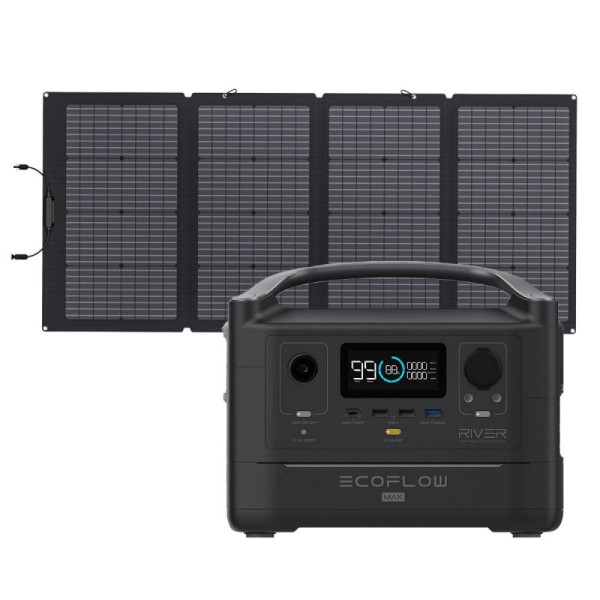 EcoFlow River Max Portable Power Station 576Wh + Solar Panel 220W