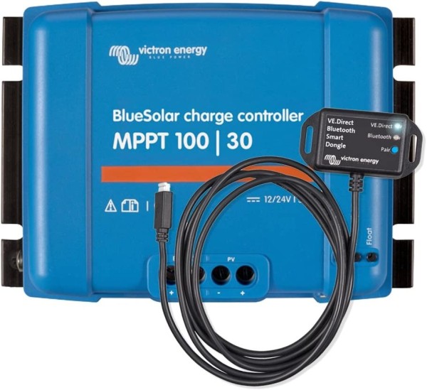 Victron Energy BlueSolar MPPT 100/30 including VE.Direct Bluetooth Smart dongle KIT35