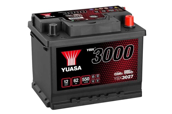 Yuasa YBX3027 12V 62Ah 550A SMF Battery