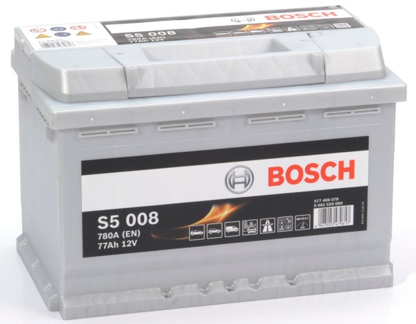 Bosch car battery S5008 577 400 078 12V 77AH 780CCA 096