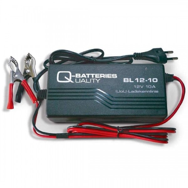 Q-Batteries BL 12-10 Charger for lead batteries 12V - 10A Charging current IU0U Charging curve
