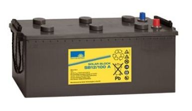 Exide Sonnenschein Solar Block SB12/100 A 12V 100Ah (C100) dryfit lead gel battery / lead rechargea