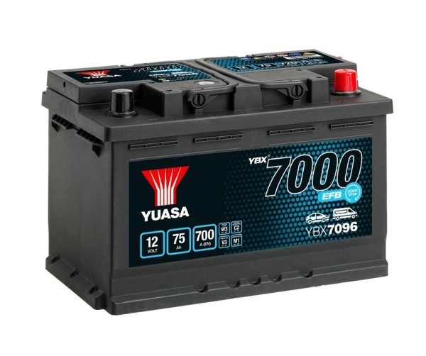 Yuasa YBX7096 12V 75Ah 700A EFB Start Stop Battery