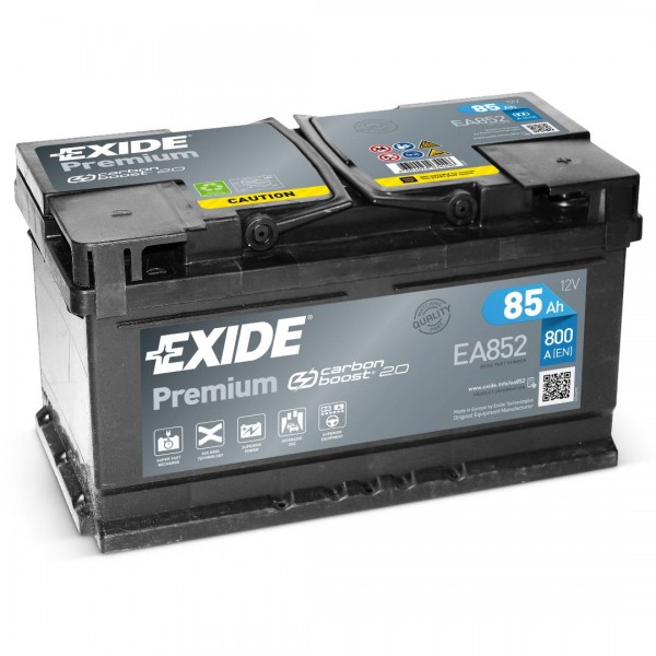 Exide EA852 Premium Carbon Boost 85Ah 800A car battery