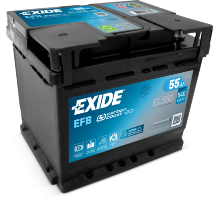 EXIDE EL550 012 EFB Stop / Start Car Battery 12V 55AH 540CCA