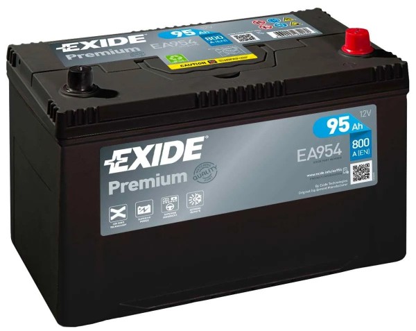 Exide EA954 Premium Carbon Boost 12V 95Ah 800A car battery