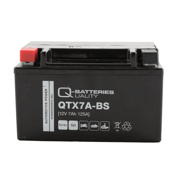 Q-Batteries QTX7A-BS Gel 12V 7Ah 125A 56015 Motorcycle Battery