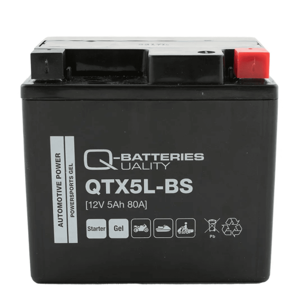 Q-Batteries QTX5L-BS Gel 12V 5Ah 80A 50412 Motorcycle Battery