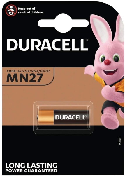 Duracell MN27 alkaline battery 12V (1 blister)