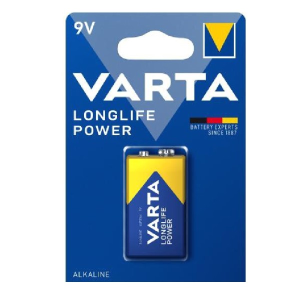 Varta Longlife Power Alkaline battery 9V 4922 6LR61 (pack of 1)