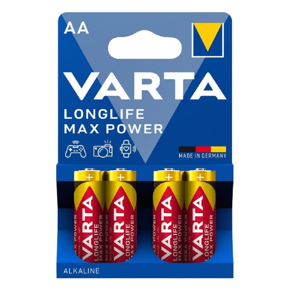 Varta Longlife Max Power Alkaline battery AA 4706 LR06, pack of 4