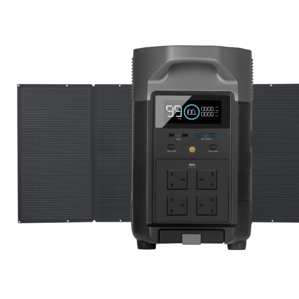 Ecoflow Delta Pro Portable Power Station + 1 x 400W Solar Panel