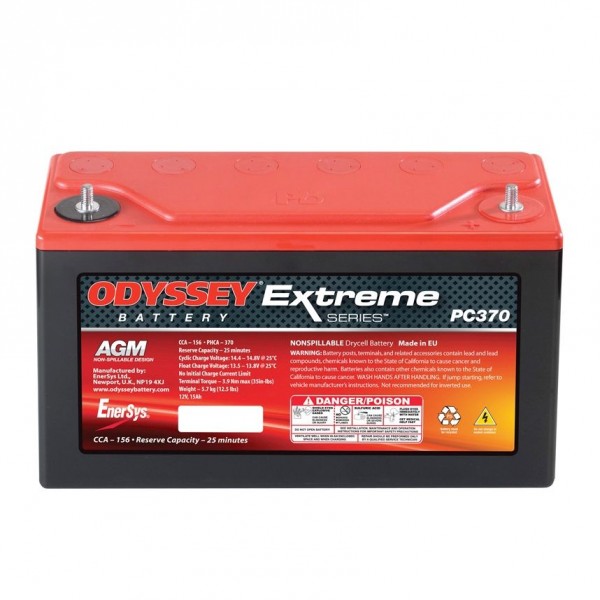 Odyssey PC370 12V 15Ah 200A AGM Motorcycle battery pure lead ER 15