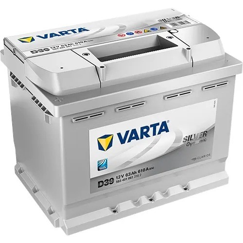 VARTA D39 Silver Dynamic 12V 63Ah 610A car battery 563 401 061