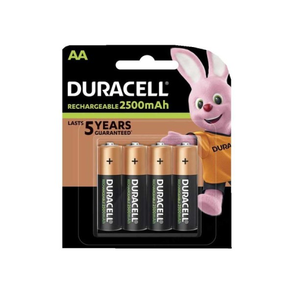 Duracell Recharge Ultra Battery Mignon AA HR6 2500mAh NiMH Precharged (Blister of 4)